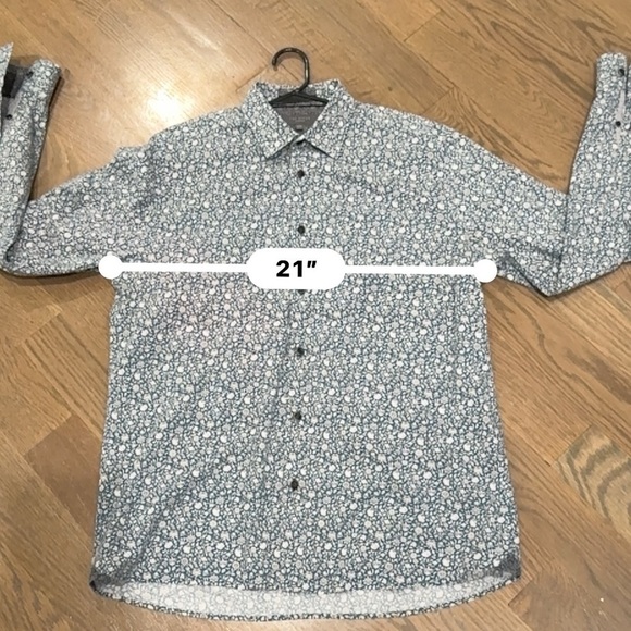 Ted Baker endurance floral print Men's Blue Patterned Shirt size 15.5. H - Picture 5 of 7